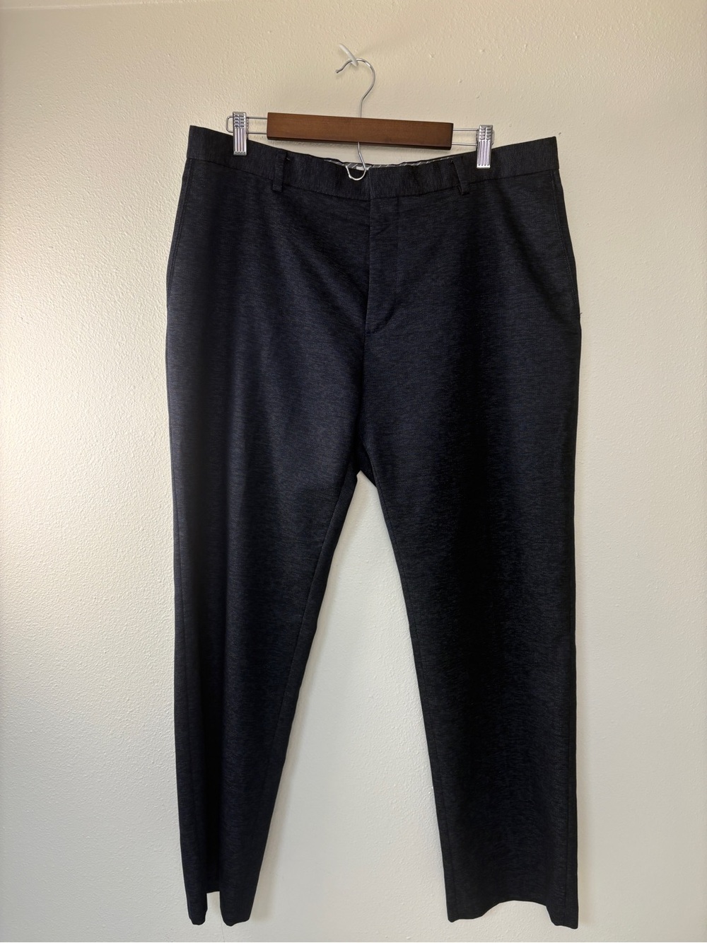 Mens Navy Dress Pants Banana Republic Office School Business Tailored Slim Fit